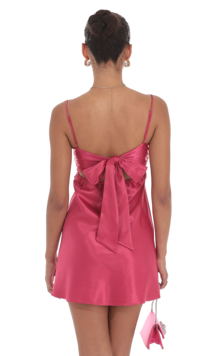 Lucy in the Sky Satin Sweetheart Neck Dress