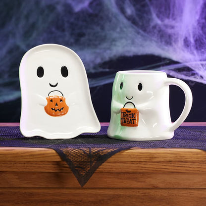 Cracker Barrel Stoneware Ghost Mug