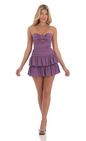Lucy in the Sky Strapless Cutout Ruffle Dress