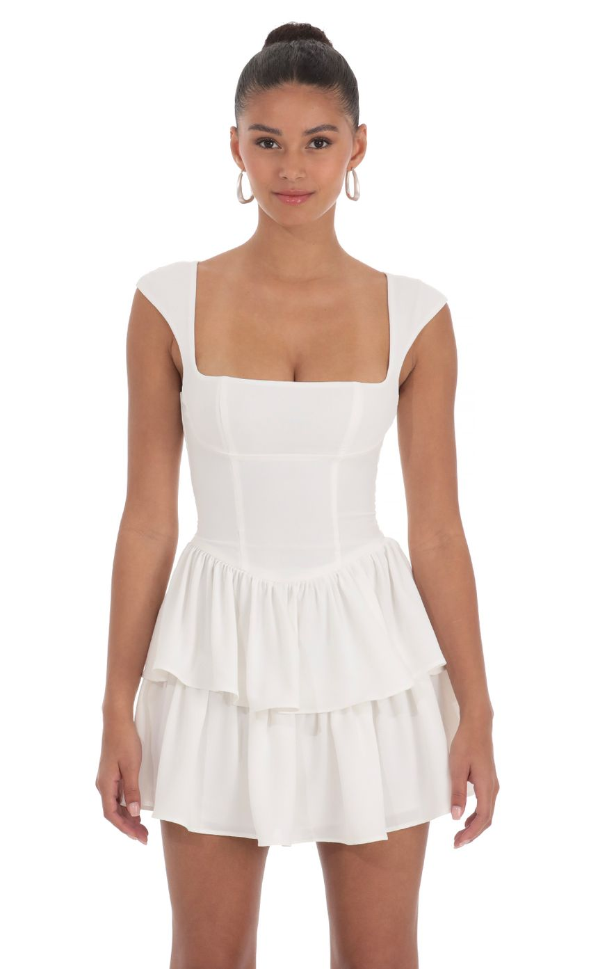 Lucy in the Sky Wide Strap Ruffle Dress