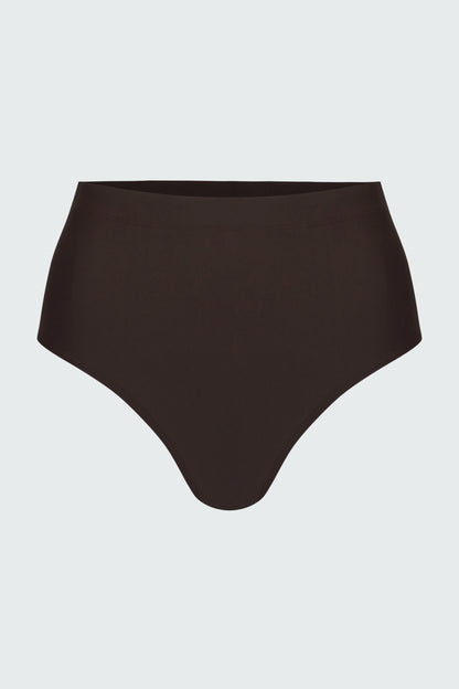 Watskin Sunwear Aria High Waist Bikini Brief in Mocha