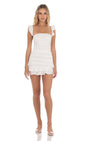 Lucy in the Sky Satin Ruched Ruffle Dress
