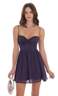 Lucy in the Sky Shimmer Front Twist A-line Dress