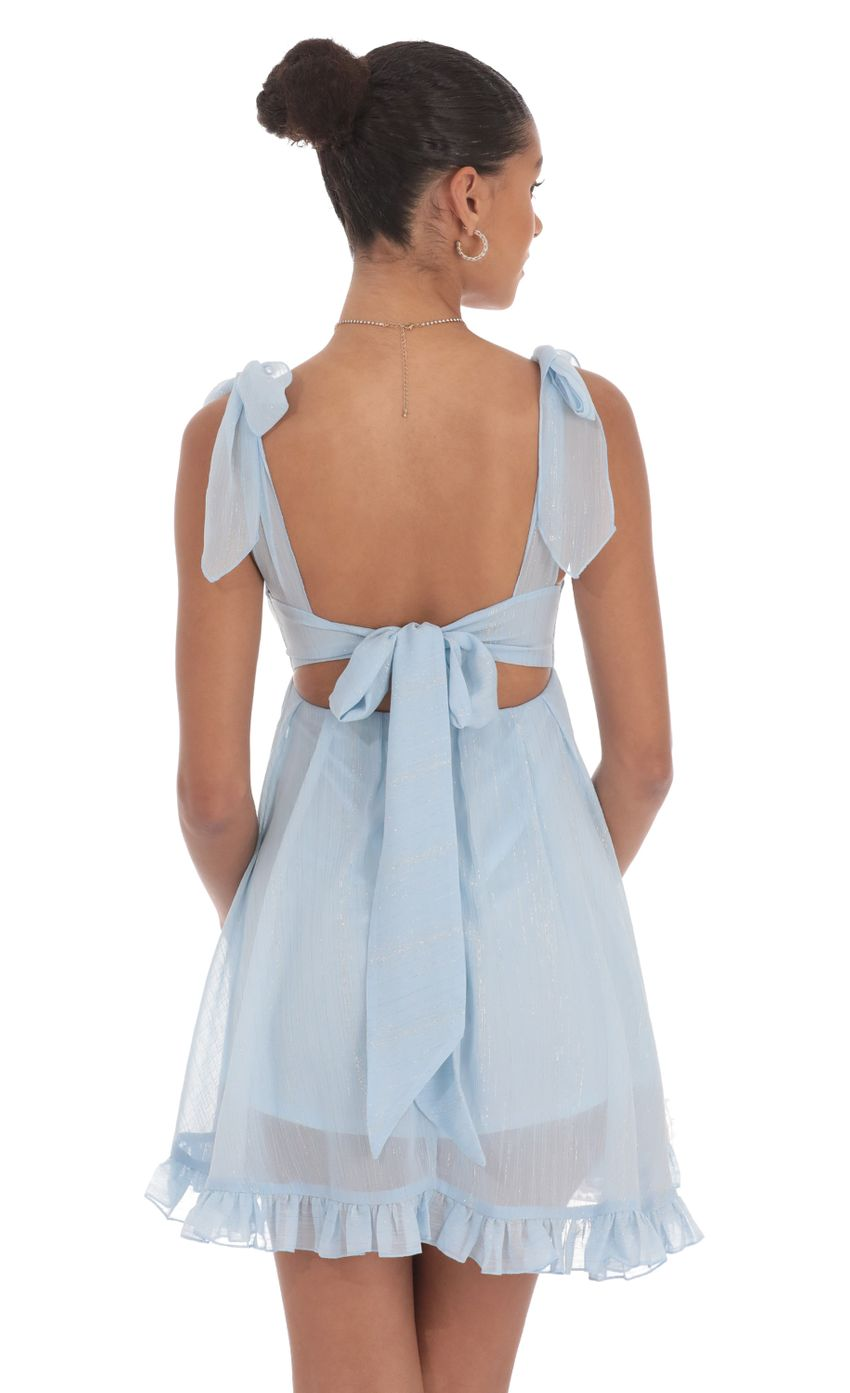 Lucy in the Sky Shimmer Ruffle Babydoll Dress
