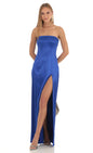 Lucy in the Sky Satin Floral Maxi Dress