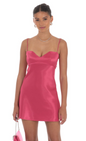 Lucy in the Sky Satin Sweetheart Neck Dress