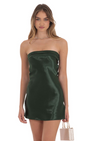 Lucy in the Sky Satin Strapless Slip Dress