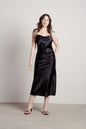 Tobi Charm Me Satin Cowl Neck Midi Dress
