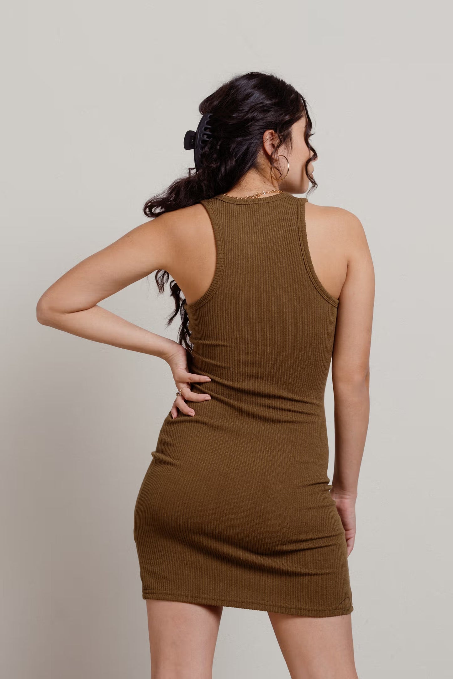 Tobi Keep It Basic Ribbed Knit Bodycon Mini Dress x2