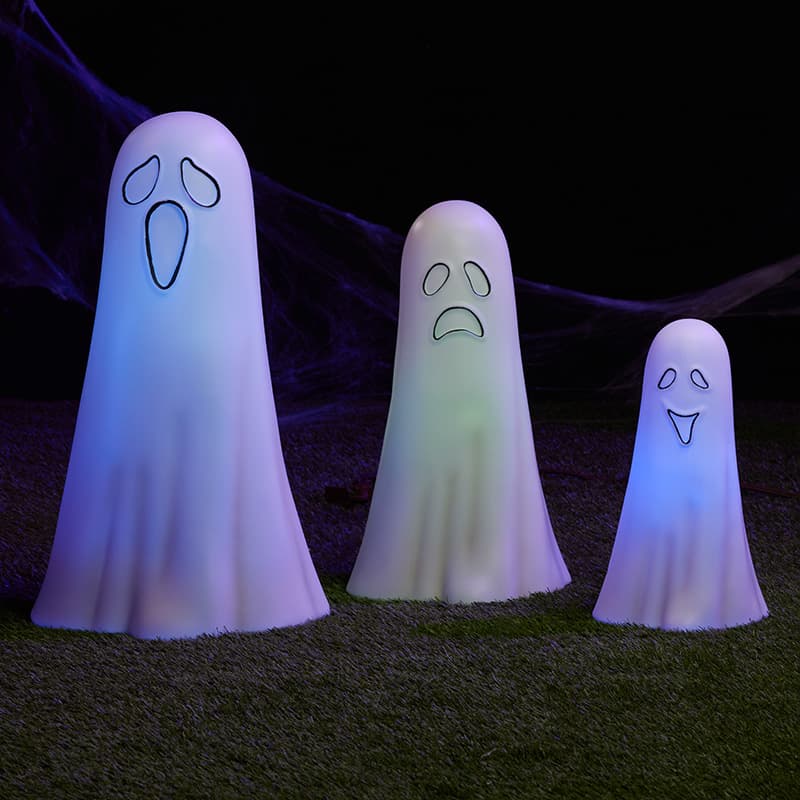 Cracker Barrel 3 Piece Light-up Ghost Blow Mold