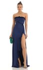 Lucy in the Sky Strapless Satin Maxi Dress