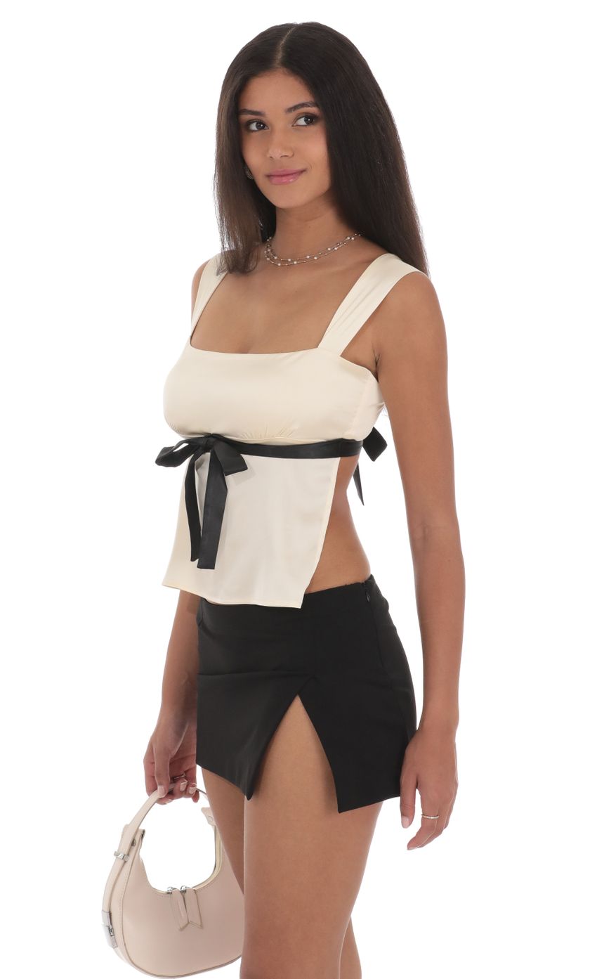 Lucy in the Sky Satin Bow Top