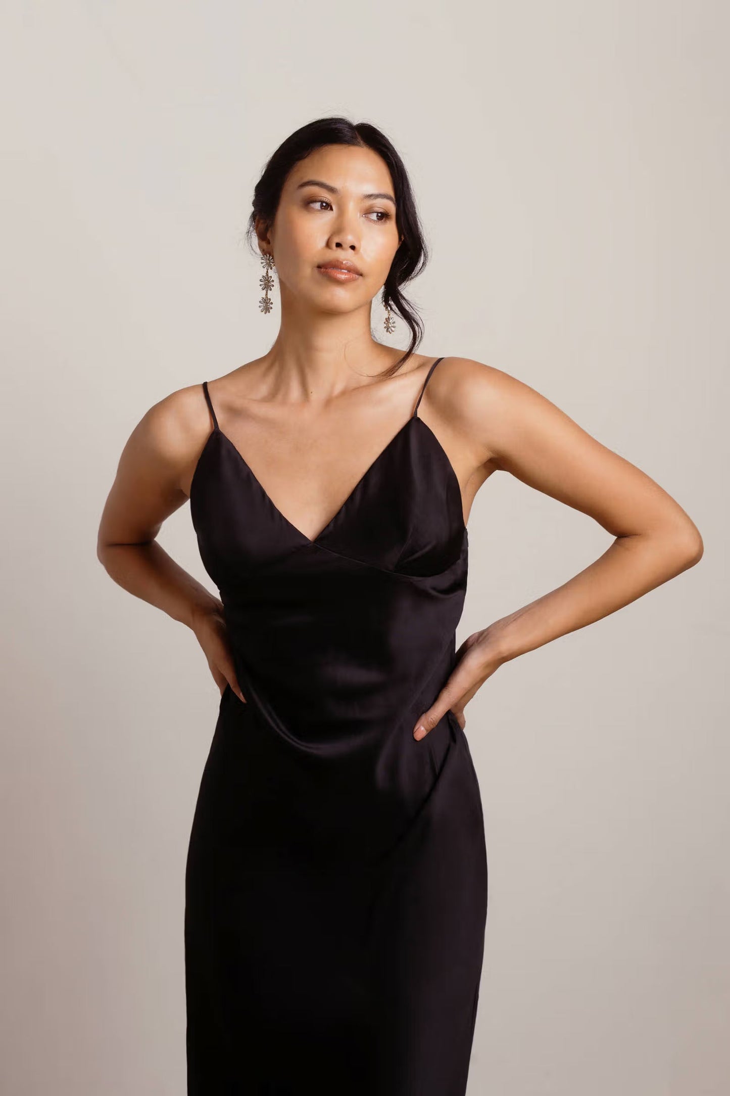 Tobi Show Up Satin Cami Midi Dress