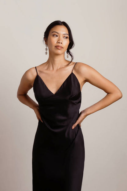 Tobi Show Up Satin Cami Midi Dress