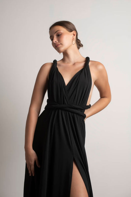 Tobi Think It Through Multiway High Slit Maxi Dress