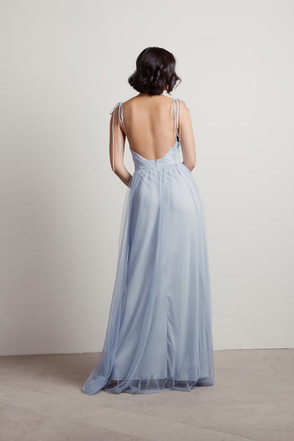 Tobi Slay The Night Deep V Double High Slit Maxi Dress