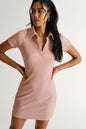 Tobi Break Point Collared Ribbed Mini Dress x2