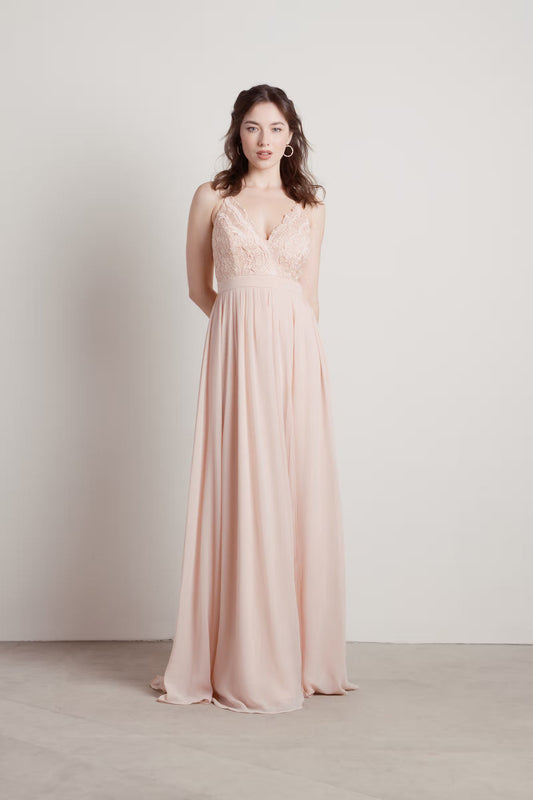 Tobi Forget Me Not Lace High Slit Maxi Dress