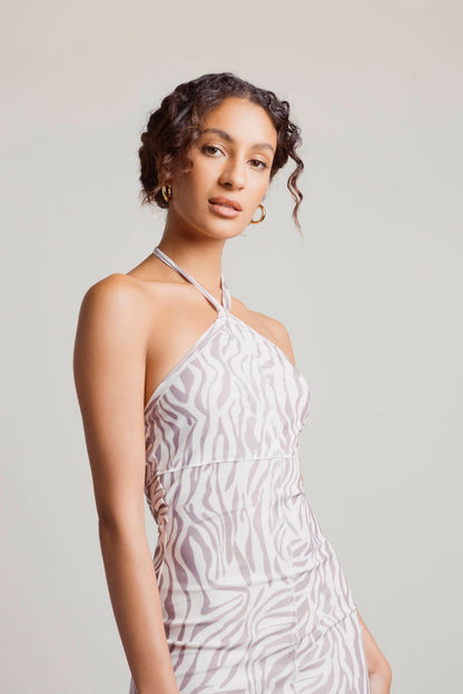 Tobi Forever Love Halter Mesh Mini Dress x2
