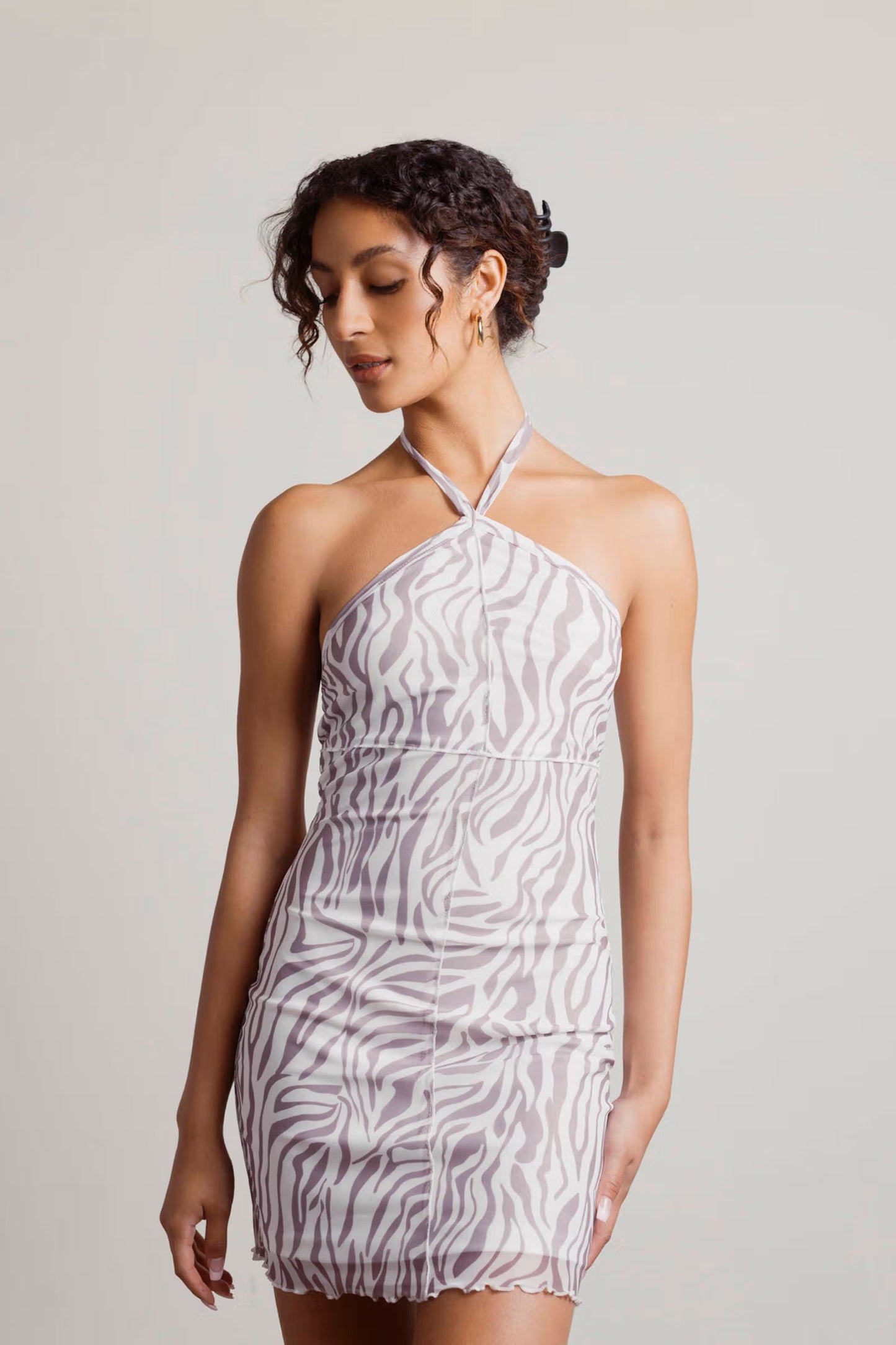 Tobi Forever Love Halter Mesh Mini Dress x2