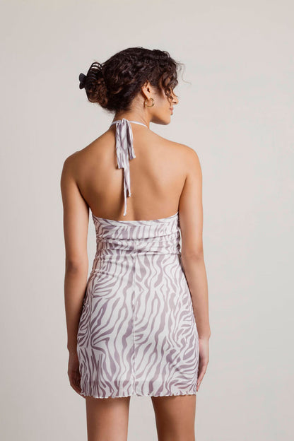 Tobi Forever Love Halter Mesh Mini Dress x2