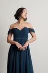 Tobi Adrienne Off The Shoulder Sweetheart Maxi Dress