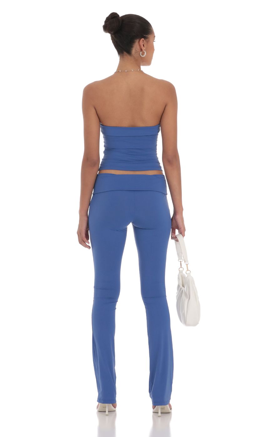 Lucy in the Sky Strapless Two Piece Set in Navy