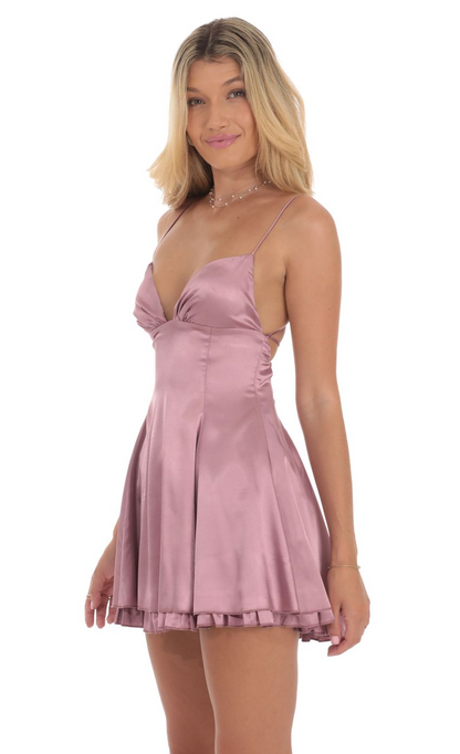 Lucy in the Sky Satin Flare Dress