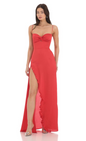Lucy in the Sky Satin Front Twist Strappy Maxi Dress