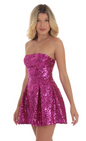 Lucy in the Sky Sequin Strapless Fit and Flare Dress