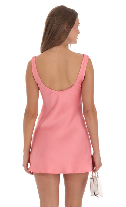 Lucy in the Sky Satin V-Neck Dress