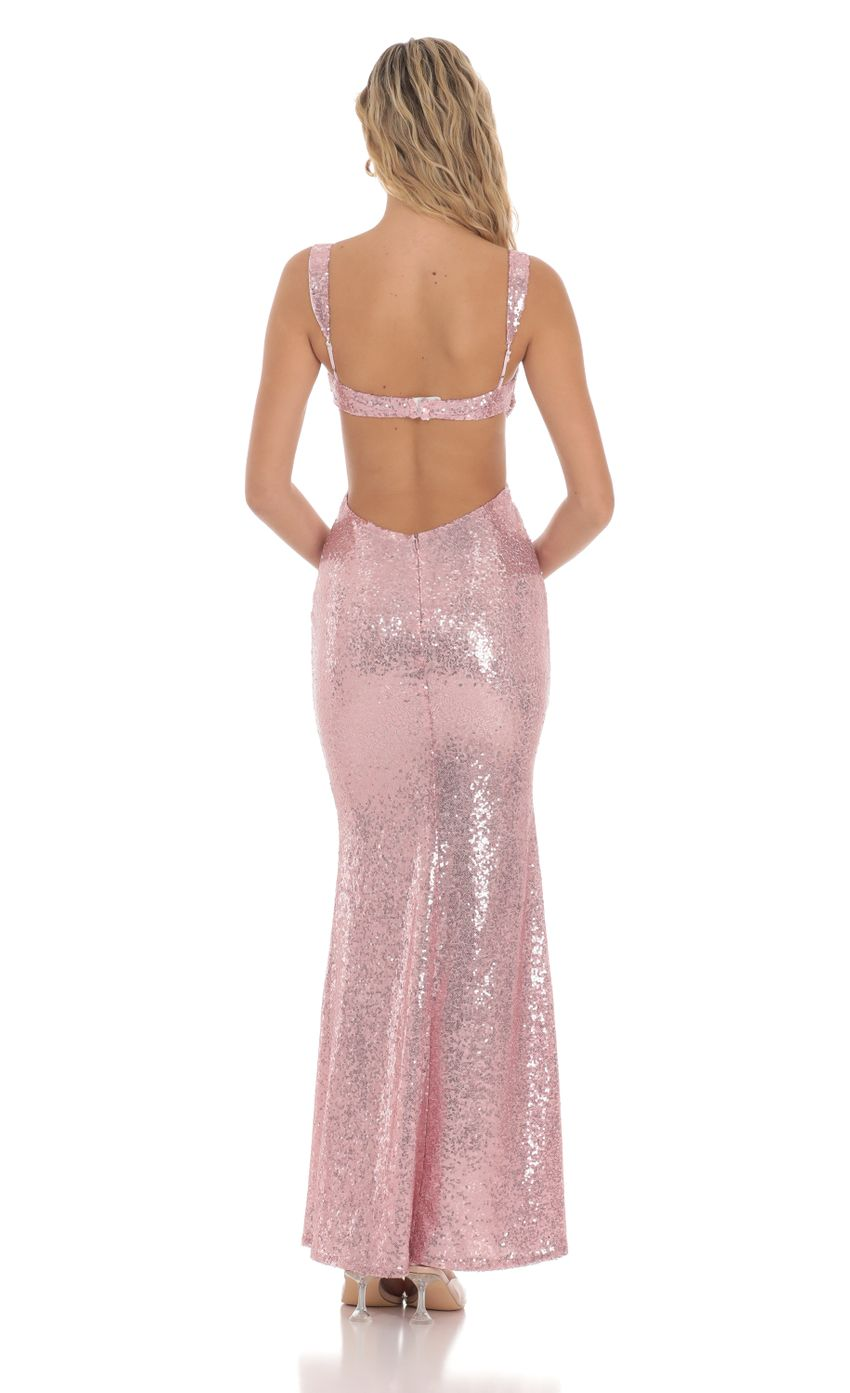 Lucy in the Sky Sequin Cutout Maxi Dress