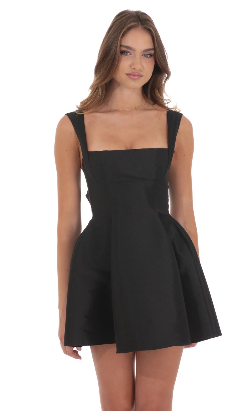 Lucy In The Sky Fit and Flare Dress in Black