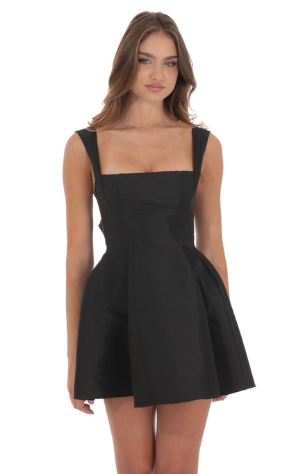 Lucy In The Sky Fit and Flare Dress in Black