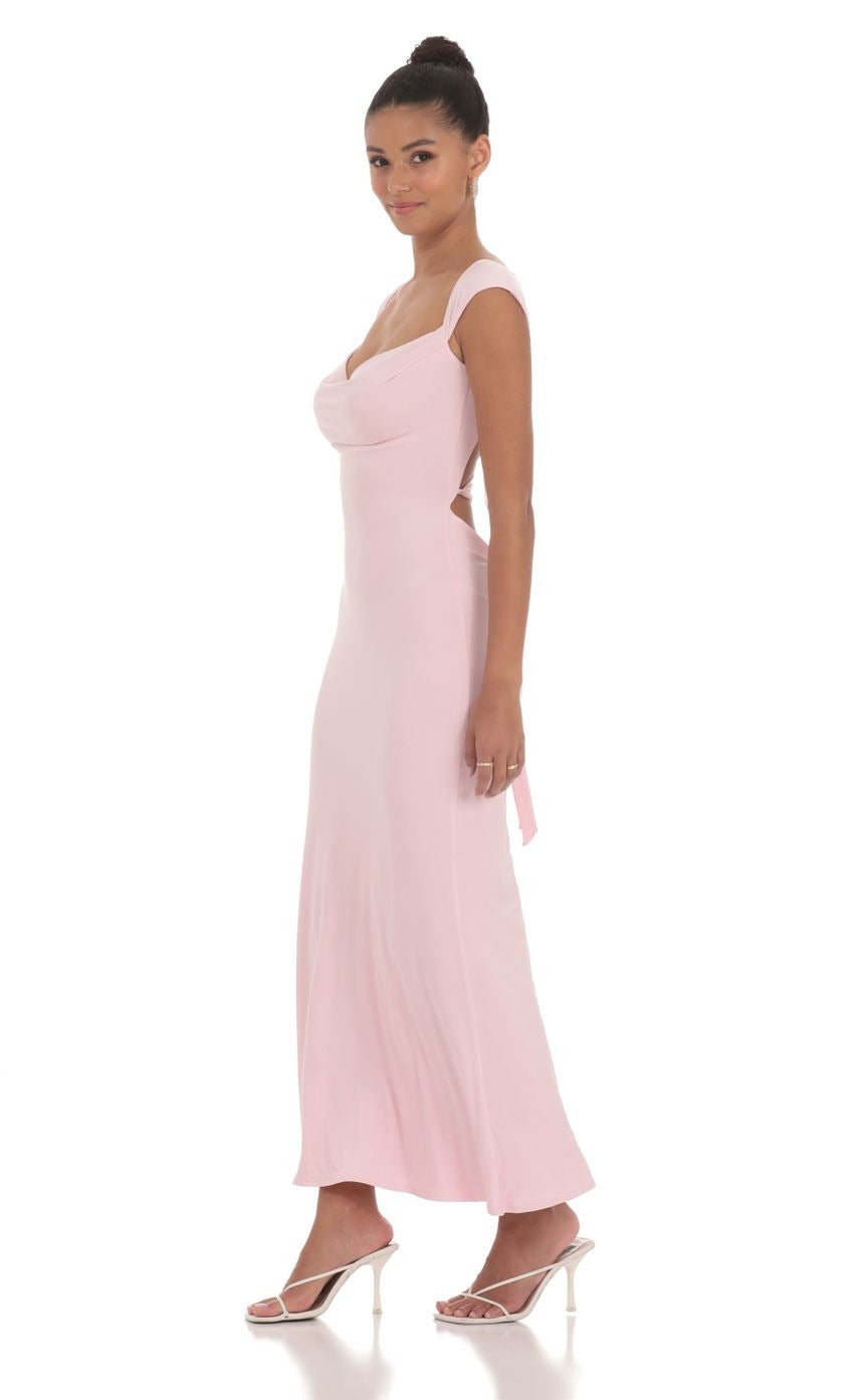 Lucy in the Sky Strappy Cowl Neck Maxi Dress