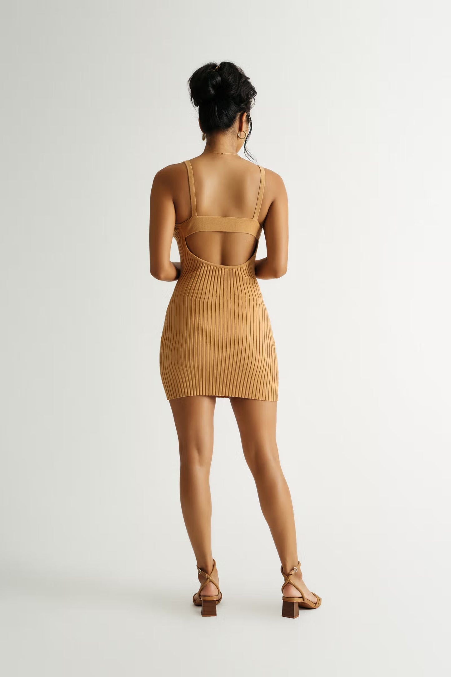 Tobi End Up Here Ribbed Open Back Mini Dress x2