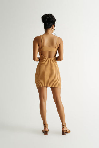 Tobi End Up Here Ribbed Open Back Mini Dress x2