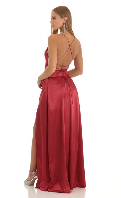 Lucy in the Sky Velvet Double Slit Maxi Dress