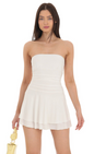 Lucy in the Sky Strapless Ruched A-line Dress