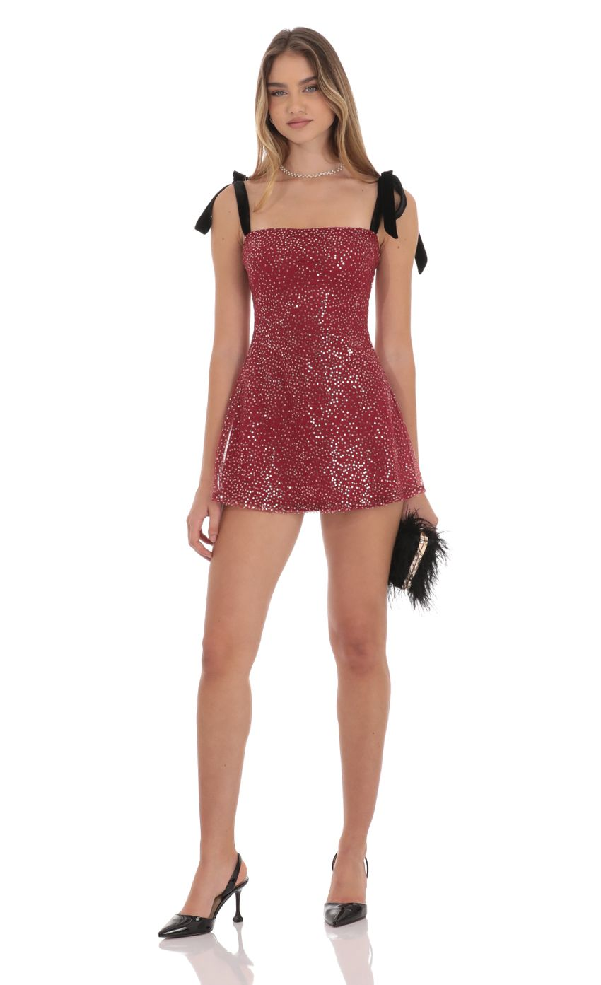 Lucy in the Sky Sequin Velvet Strap Dress