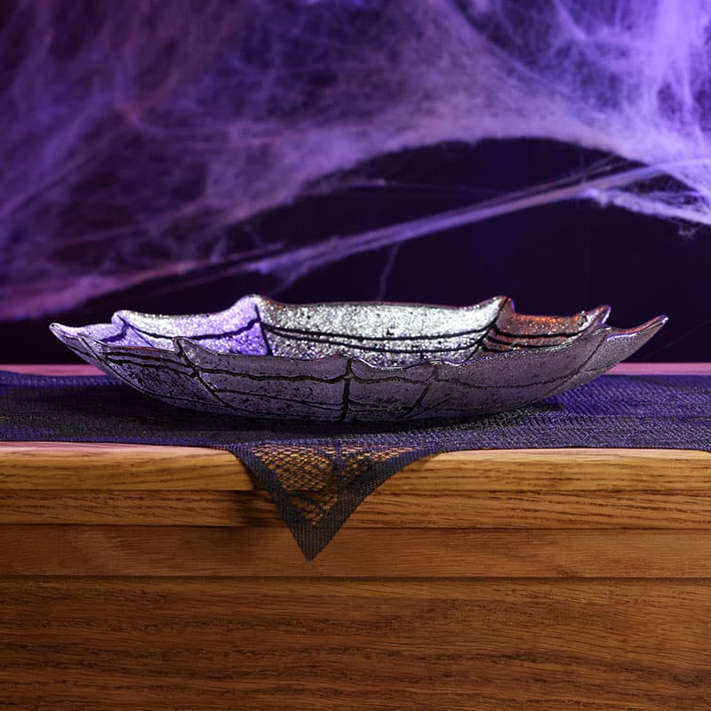 Cracker Barrel Glass Spider Web Serving Bowl