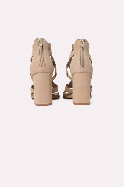 Tobi Chinese Laundry Shawnee Multi Strap High Heels - Cream