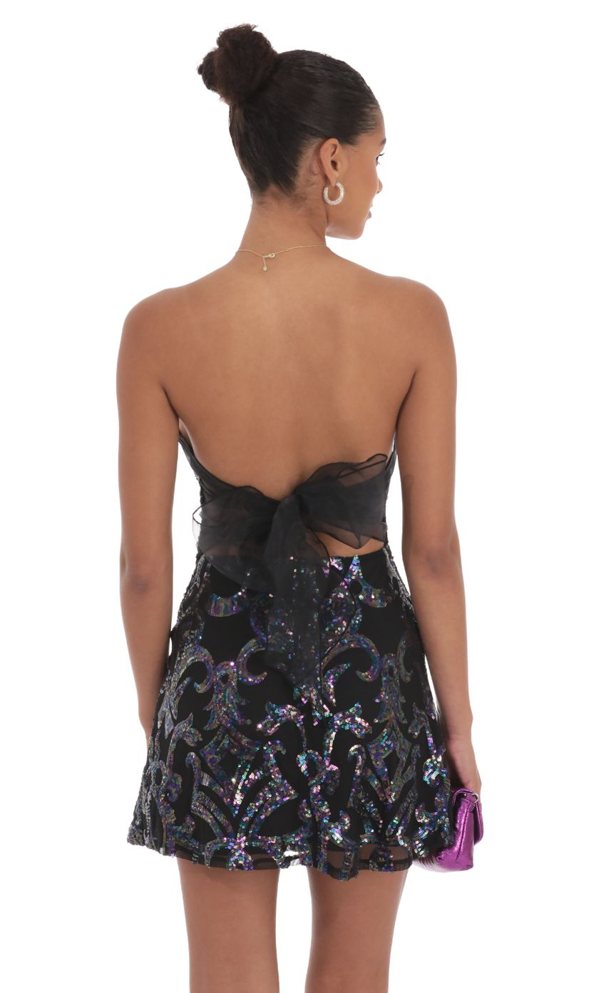 Lucy in the Sky Sequin Mesh Strapless Dress