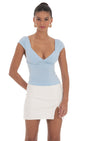 Lucy in the Sky Short Sleeve V-Neck Top