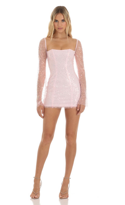 Lucy in the Sky Sequin Corset Dress