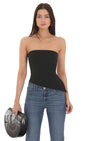 Lucy in the Sky Strapless Side Slit Top