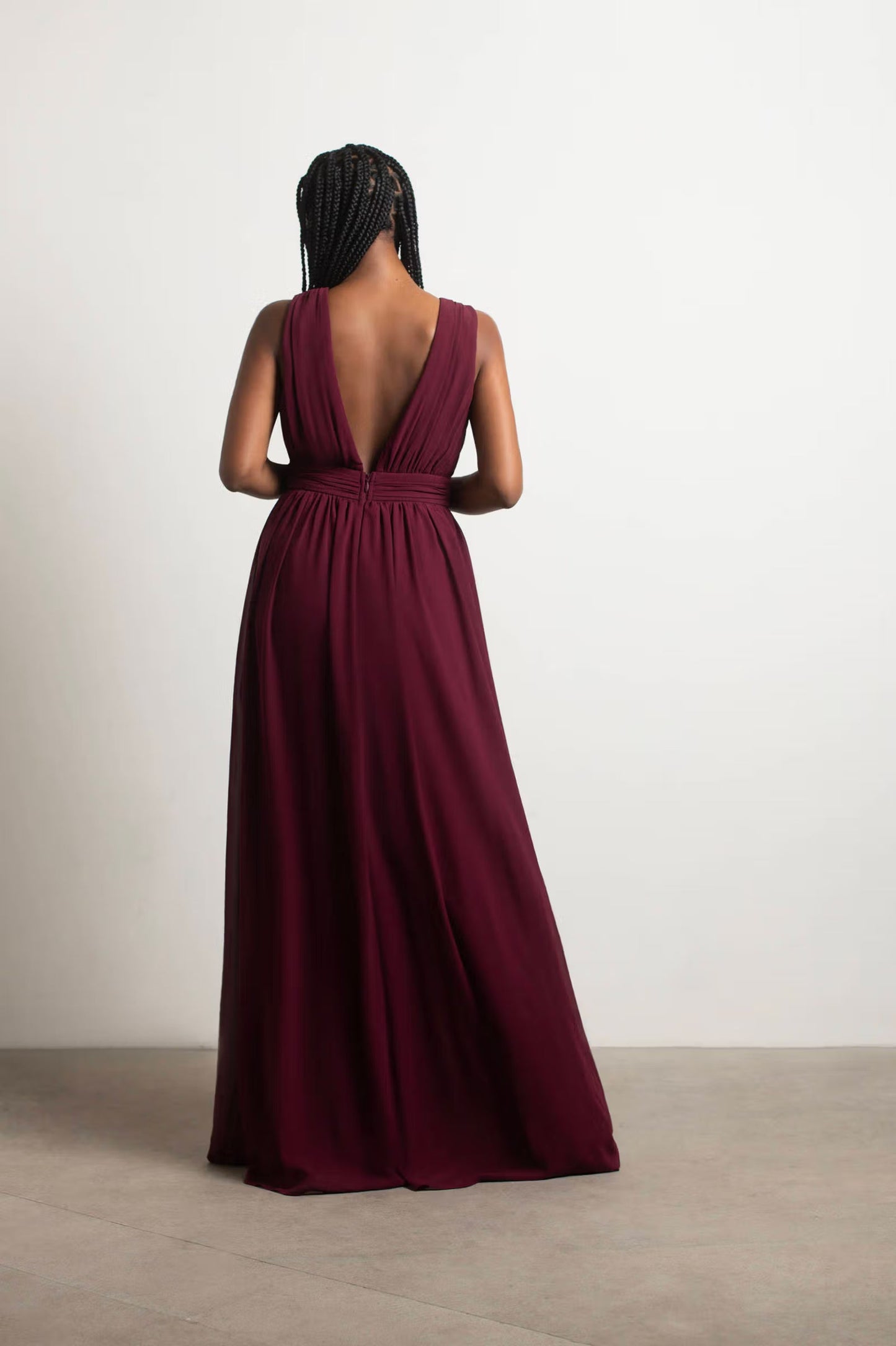 Tobi Everlasting Moment Plunging High Slit Maxi Dress