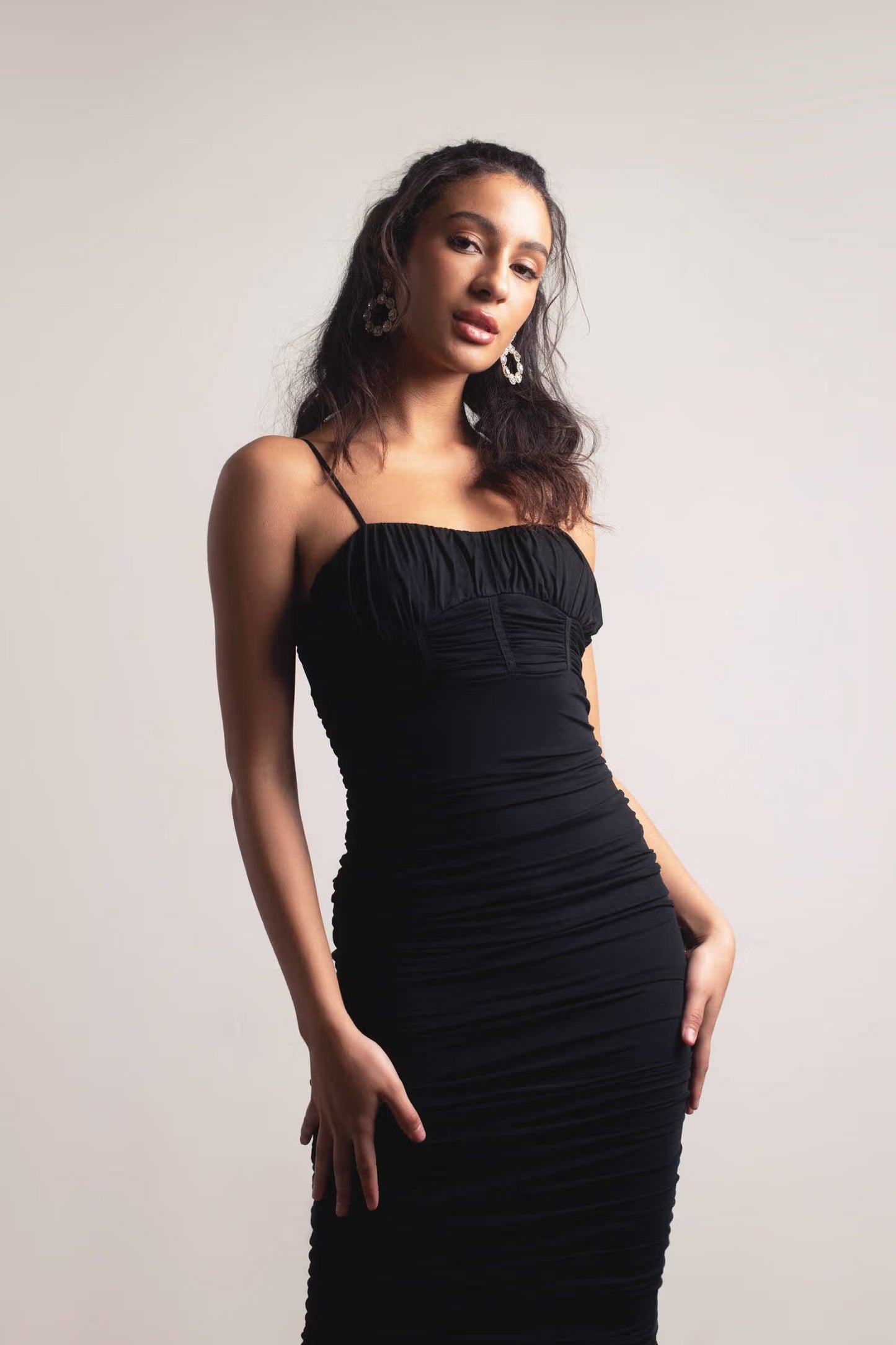Tobi Your Lover Ruched Bodycon Midi Dress x2