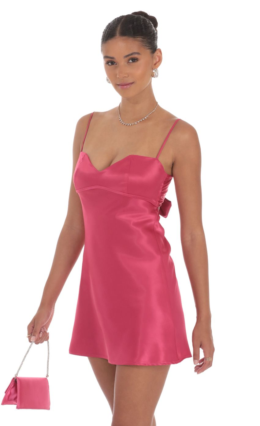 Lucy in the Sky Satin Sweetheart Neck Dress