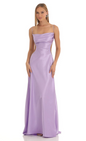 Lucy in the Sky Satin Rhinestone Maxi Dress 2